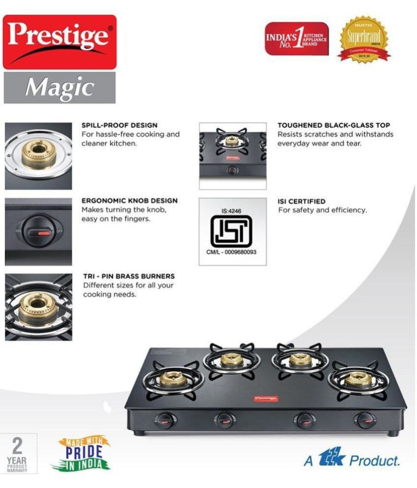 prestige magic gas stove gtmc 04 l