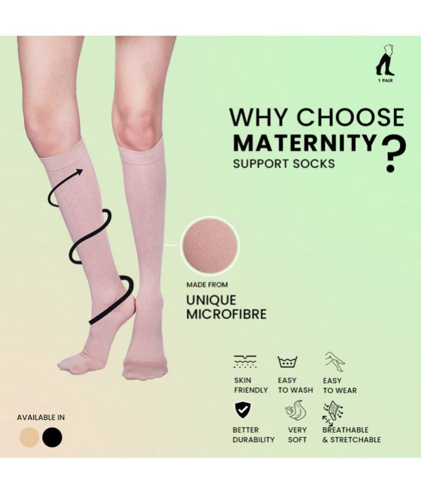     			Sorgen Maternity Support Socks To Reduce Pain And Swelling During Pregnancy,Perfect Healthy Gift For Mom-To-Be (Medium, Beige)
