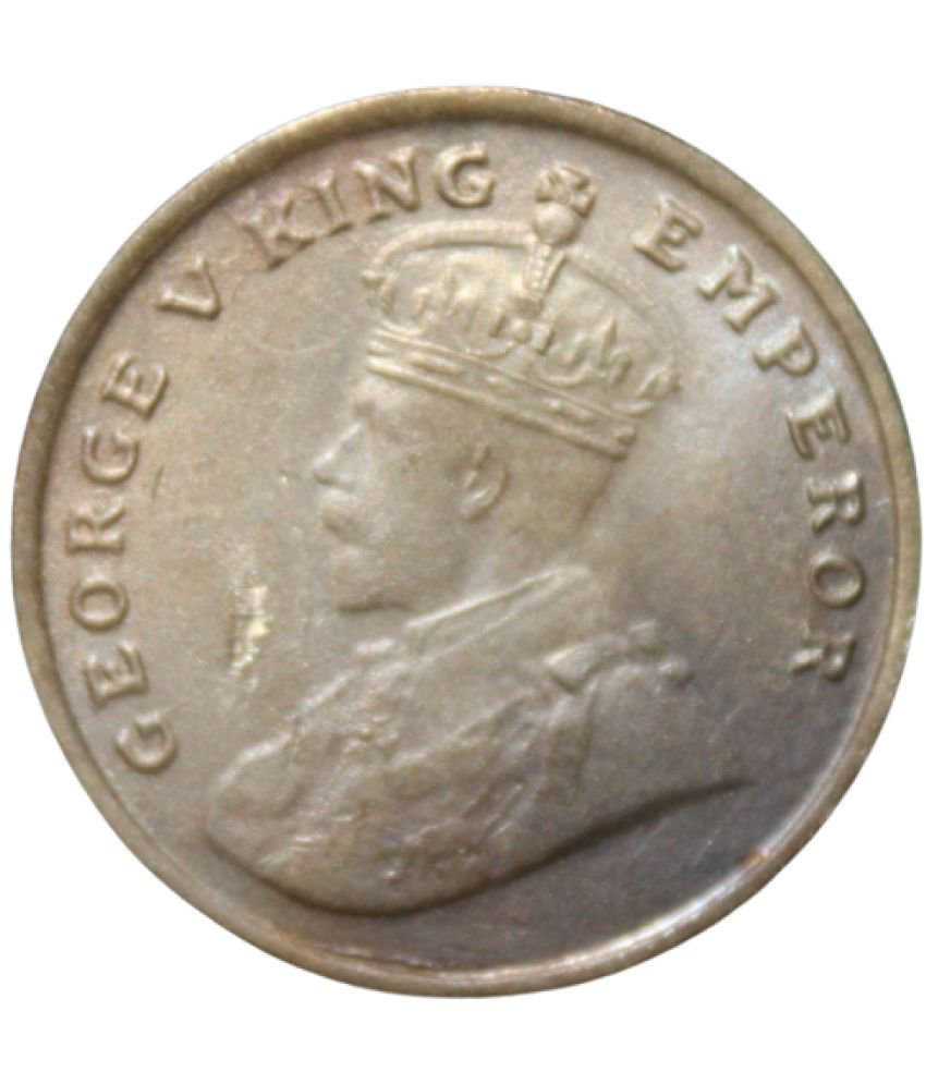     			8 Annas (1919) "George V King Emperor" British India Old and Rare Coin (Only For Collection Purpose)