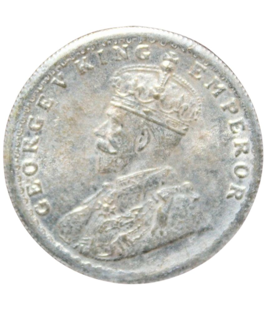     			Half Rupee (1911) "George V King Emperor" British India Small, Old and Rare Coin (Only For Collection Purpose)