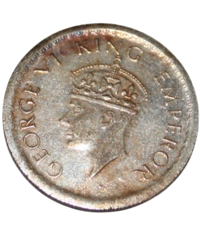     			King George VI - Half Rupee 1939 - British India Rare Collectible old Rare Coin