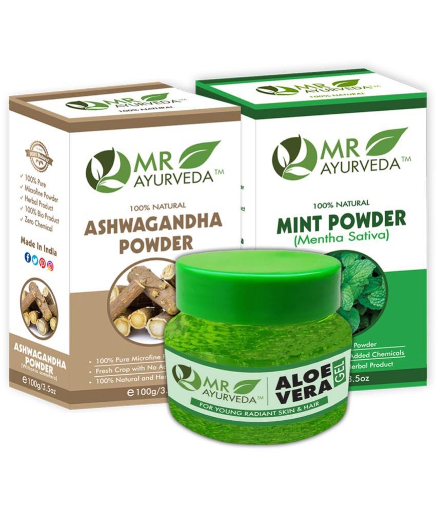     			MR Ayurveda Aloe Vera Gel, Ashwagandha & Mint Powder Hair Mask 300 g