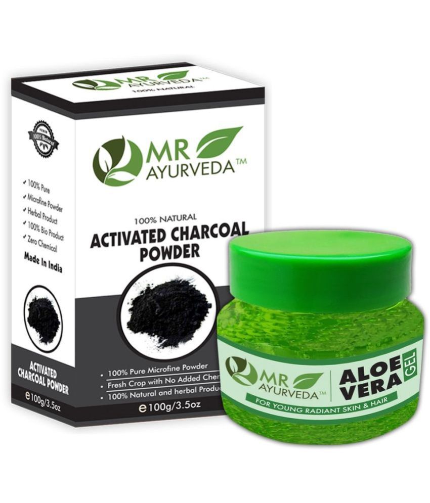     			MR Ayurveda Aloe Vera Gel & Activated Charcoal Powder Moisturizer 200 gm Pack of 2