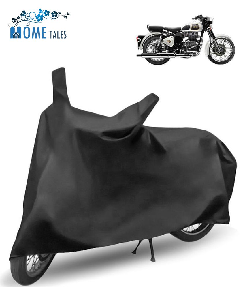     			HOMETALES Waterproof & Dustproof Bike Cover For Royal Enfield Classic with Side Mirror Pocket - Black