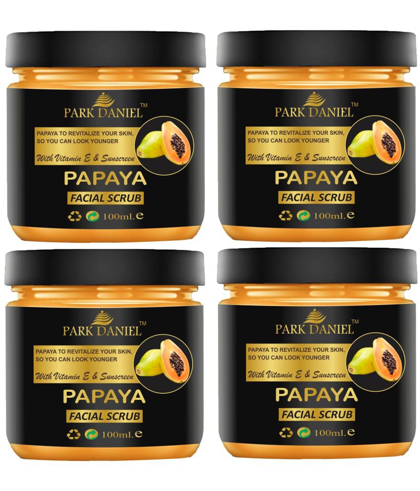     			Park Daniel  Papaya Facial & Body Scrub  for Daily Use Shine Day Cream 100 ml Pack of 4