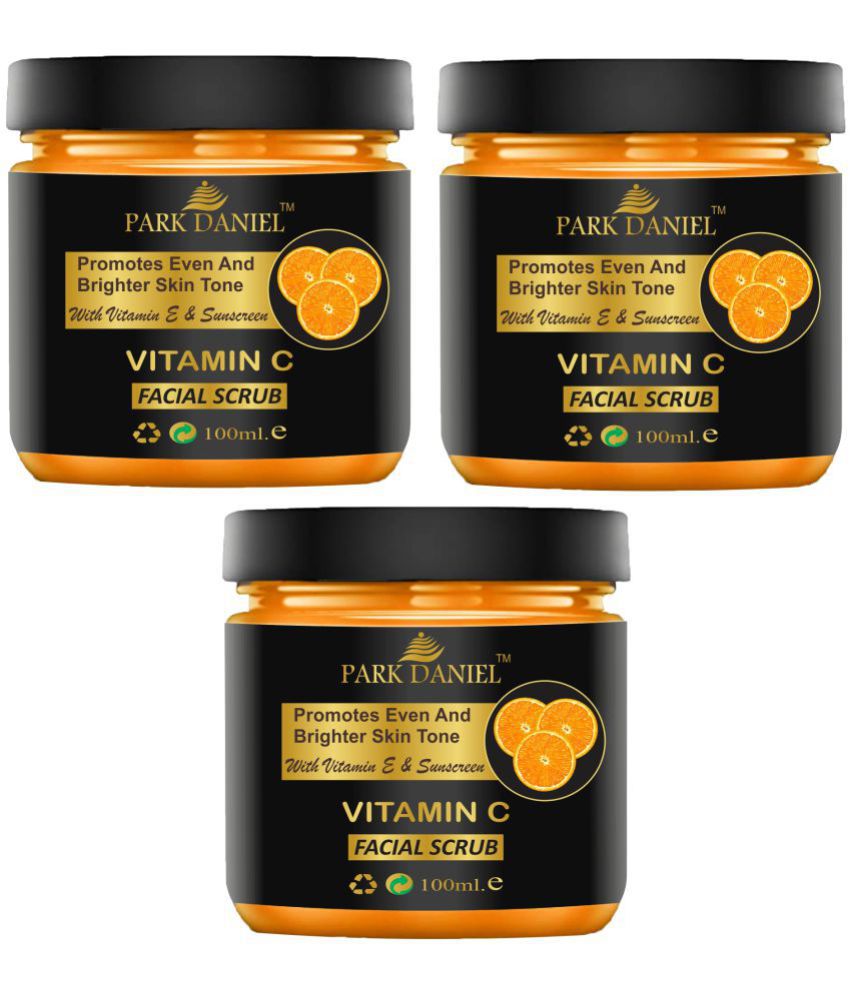     			Park Daniel  Vitamic-C Face Scrub Tan Removal  For Skin Whitening (100ml Bottle) Facial Scrub 300 ml Pack of 3