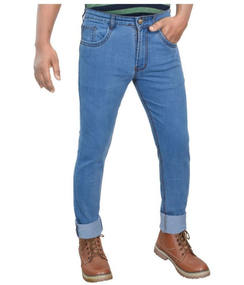     			plounge Denim Regular Fit Turquoise Blue Men's Jeans ( Pack of 1 )