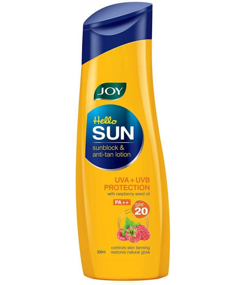 Joy Hello Sun SunBlock & Anti Tan Lotion Sunscreen SPF 20 - 200 ml