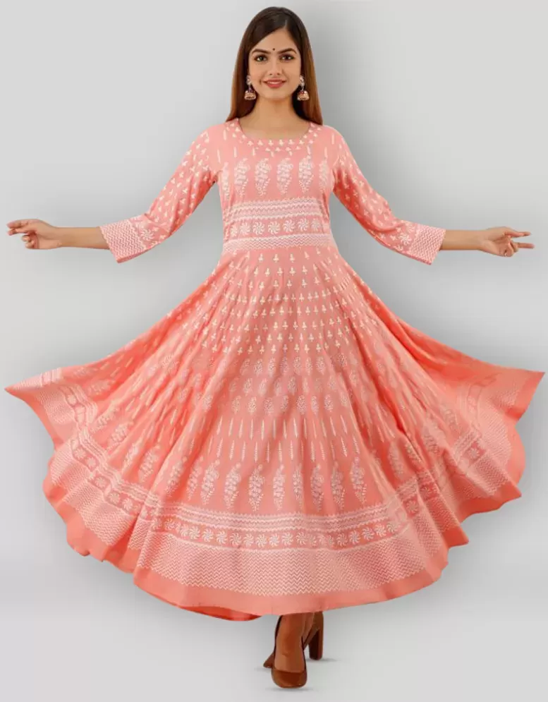 Sukhvilas Fashion Multicoloured Cotton Anarkali Kurti  Buy Sukhvilas  Fashion Multicoloured Cotton Anarkali Kurti Online at Best Prices in India  on Snapdeal