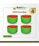 Nutrimax HDPE 200 GSM Growbags 12 inch x 9 inch Pack of 4 Outdoor Plant Bag