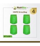 Nutrimax HDPE 200 GSM Growbags 9 inch x 12 inch Pack of 4 Outdoor Plant Bag