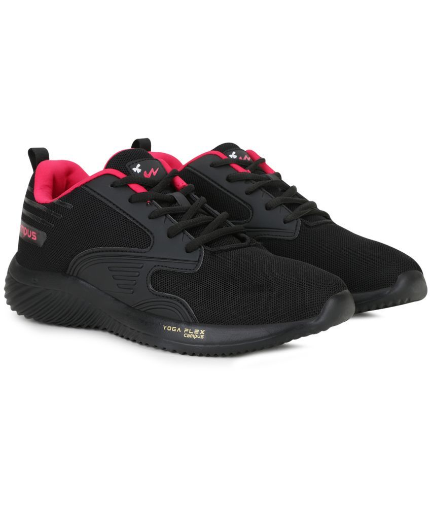     			Campus Black Running Shoes