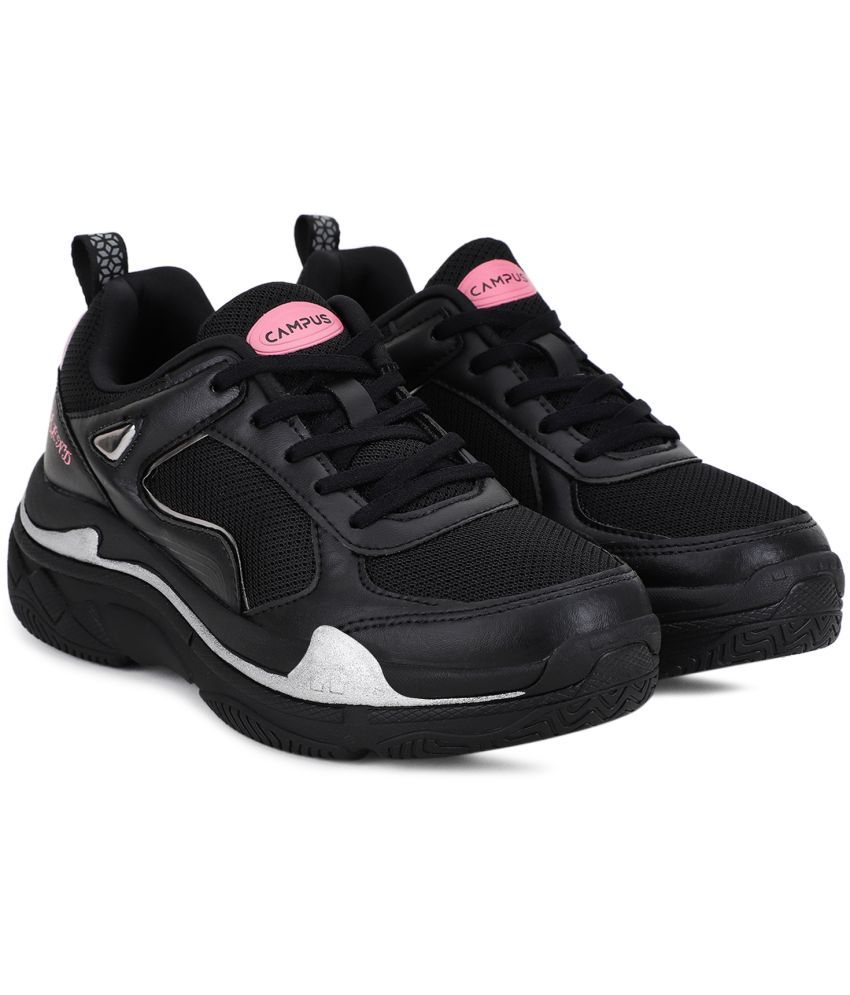     			Campus Black Running Shoes