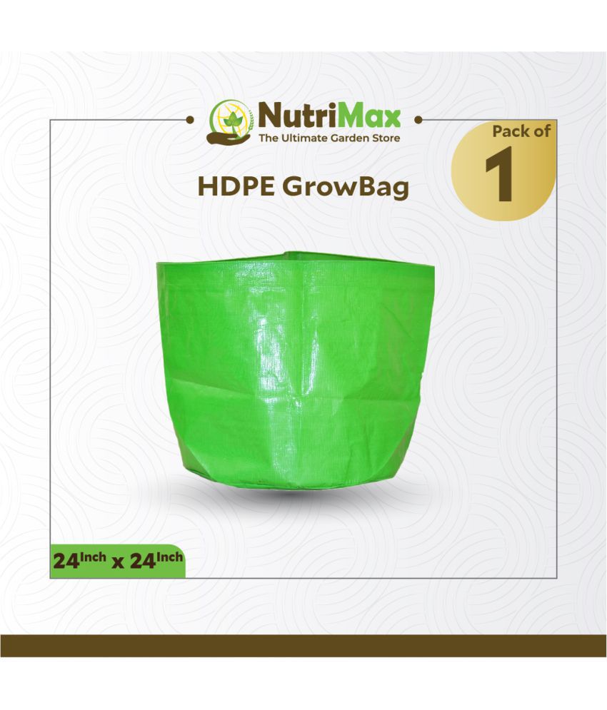     			Nutrimax HDPE 200 GSM Growbags 24 inch x 24 inch Pack of 1 Outdoor Plant Bag