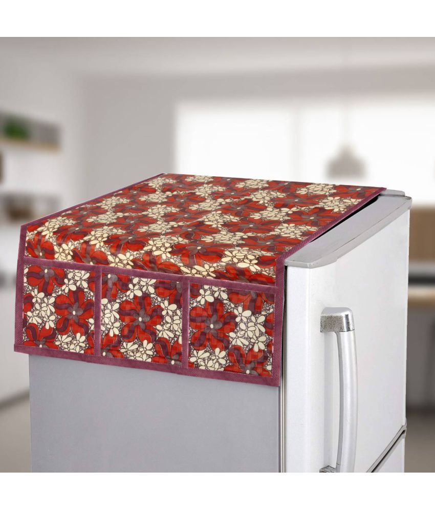     			E-Retailer Single PVC Red Fridge Top Cover