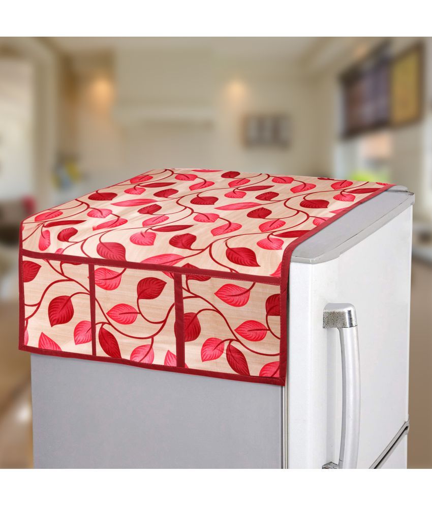     			E-Retailer Single Polyester Red Fridge Top Cover