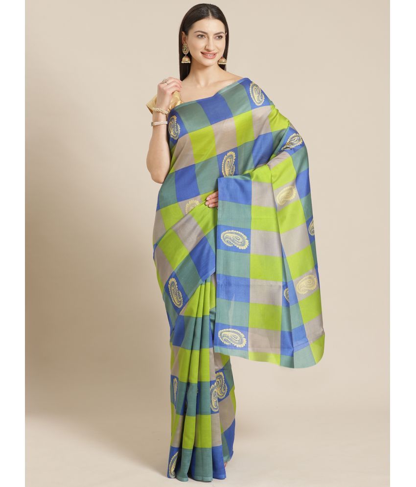     			Grubstaker Multicolour Art Silk Saree - Single