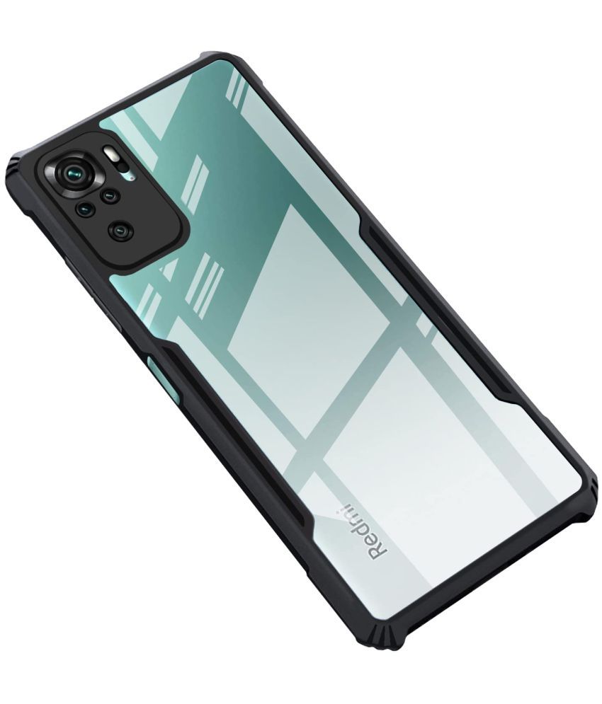     			KOVADO Black Hybrid Covers For Redmi Note 10s - Shockproof