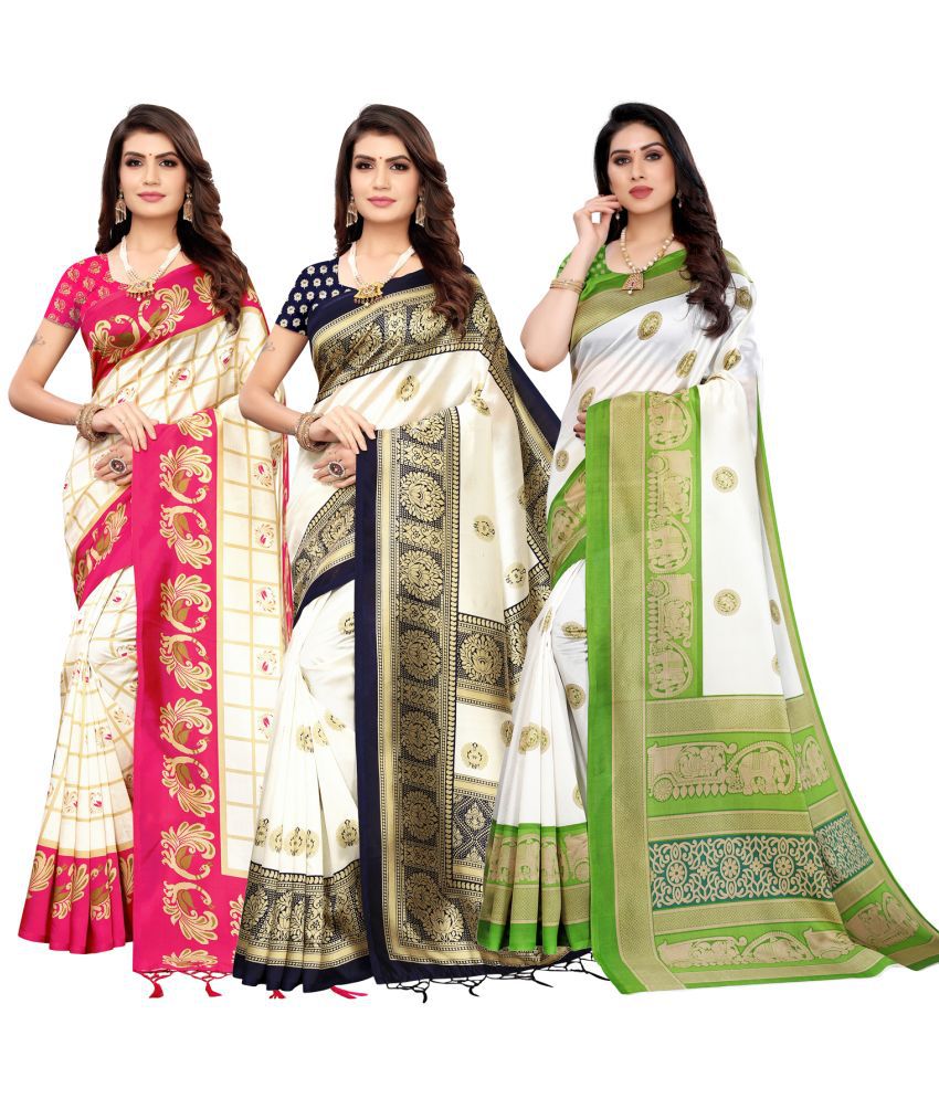     			Pisara Art Silk Multicolour Regular Saree With Blouse Piece Saree -