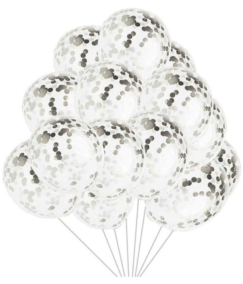     			10 Confetti Balloon(Silver)
