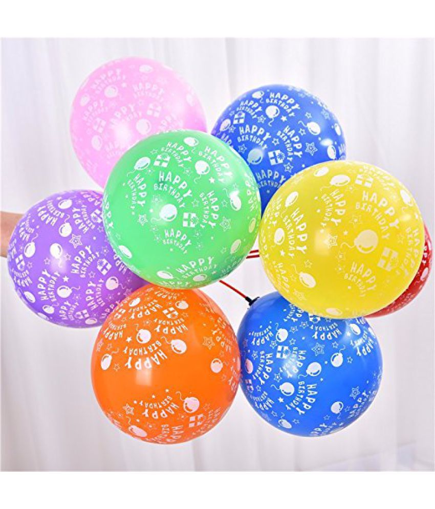     			30 Happy Birthday Printed Balloon (Multicolor)