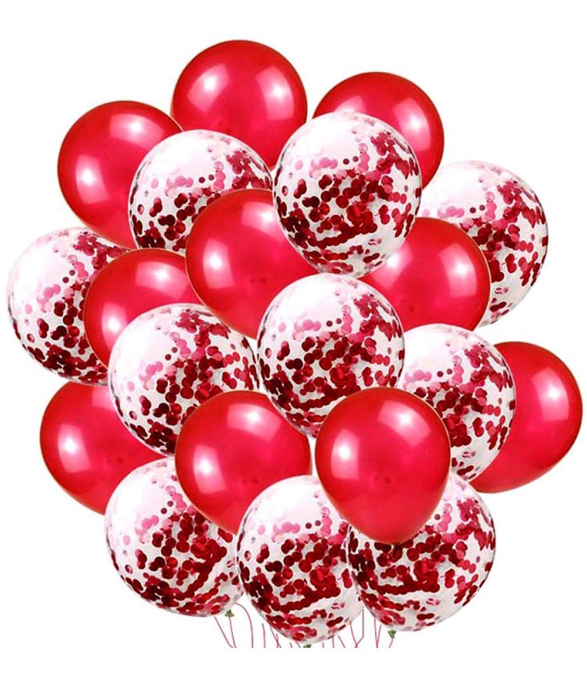     			30 Metalic Balloon(Red) + 10 Confetti Balloon(Red)