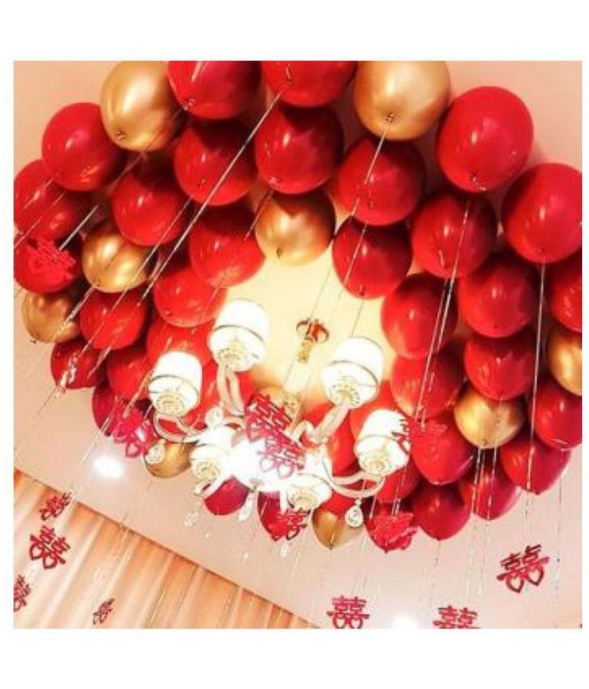     			50 Metallic Balloon (Red,Gold)