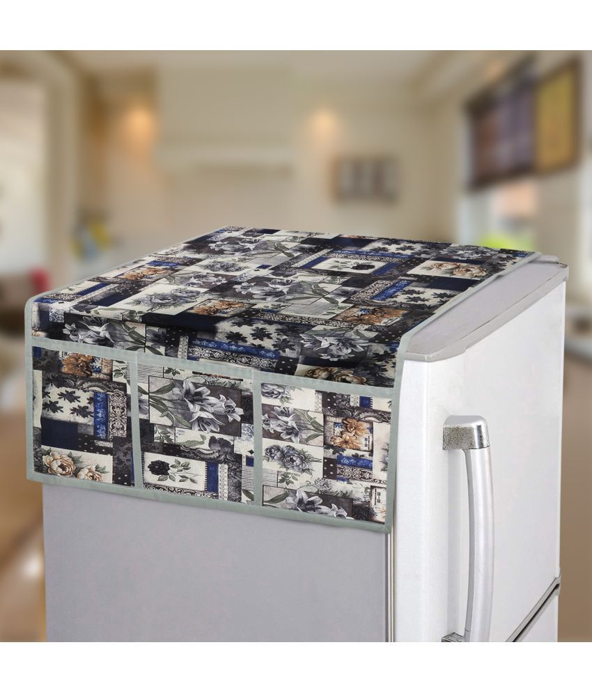     			E-Retailer Single Polyester Black Fridge Top Cover