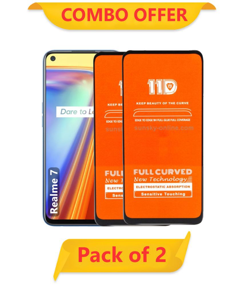 NBOX Tempered Glass For Realme 7 11D - Pack of 2