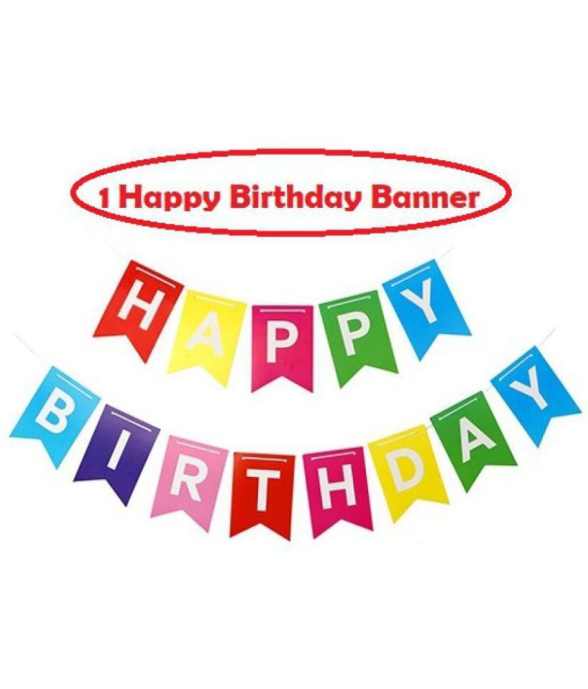     			Happy Birthday Banner (Multicolor)