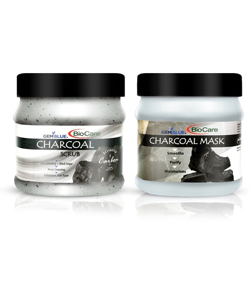 gemblue biocare Charcoal Skin Lightening & Exfoliators Scrub & Face