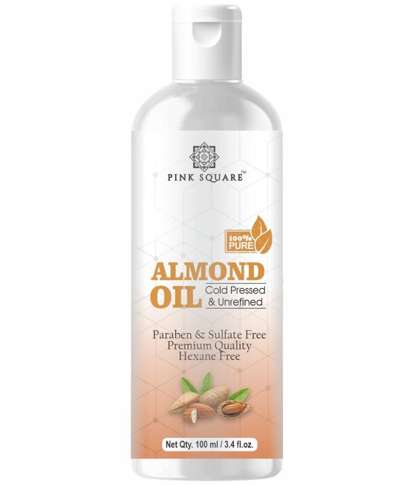     			pink square 100% Cold Pressed Almond Oil For Hair Growth 100 mL