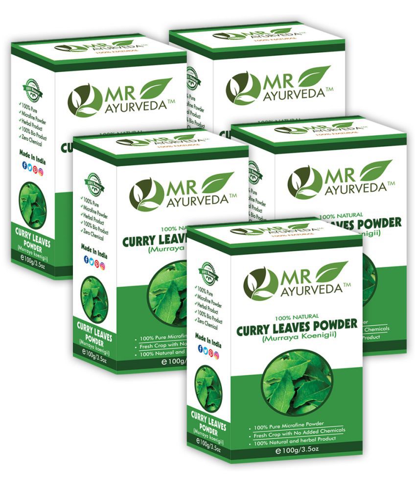     			MR Ayurveda Best Selling Curry Leaves Powder Hair Scalp Treatment 500 g Pack of 5