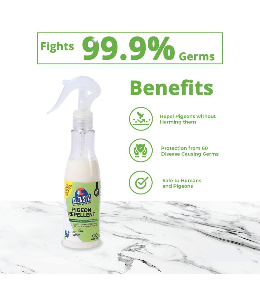 Clensta Pigeon Repellent Spray Harmless for Pigeon Get Positive