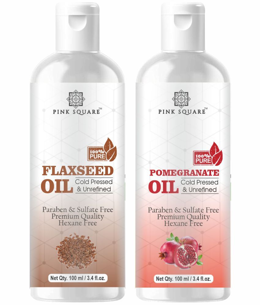     			pink square 100% Cold Pressed Flaxseed Oil and Pomegranate Oil 200 mL Pack of 2