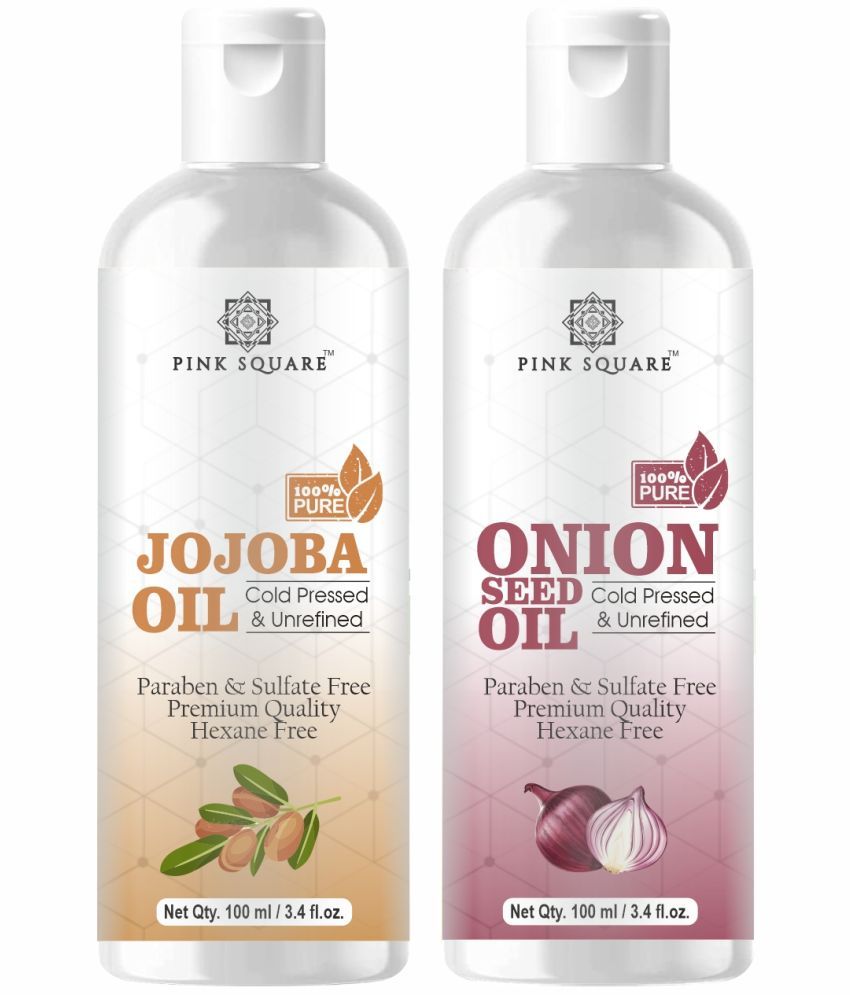     			pink square 100% Cold Pressed Jojoba Oil and Onion Oil 200 mL Pack of 2