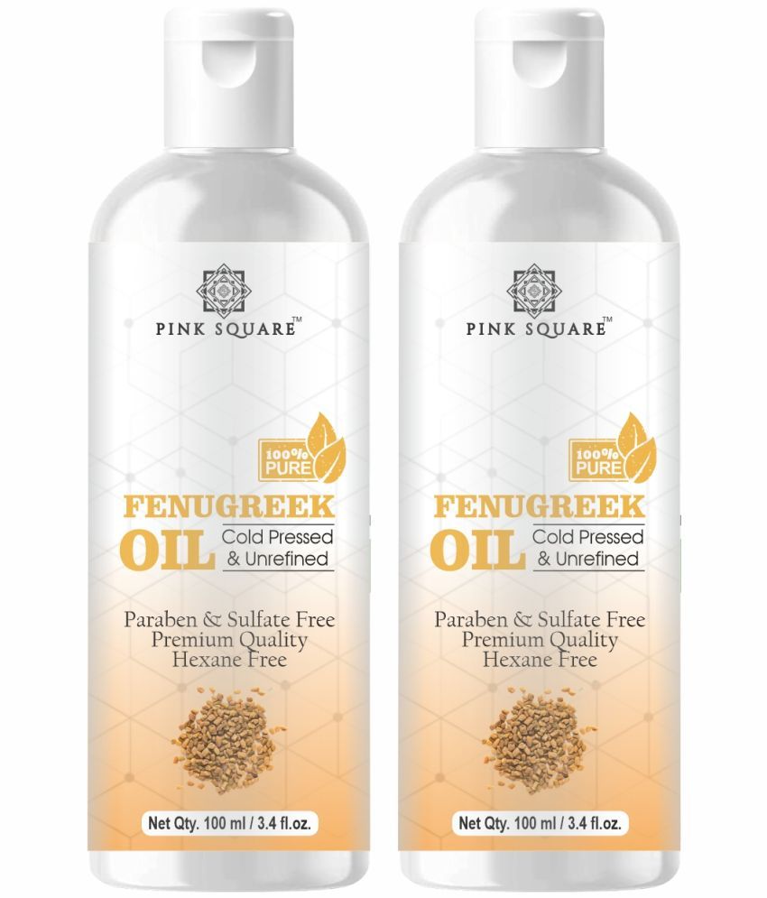     			pink square 100% Cold Pressed Pure Fenugreek Oil For Hair Growth 200 mL Pack of 2