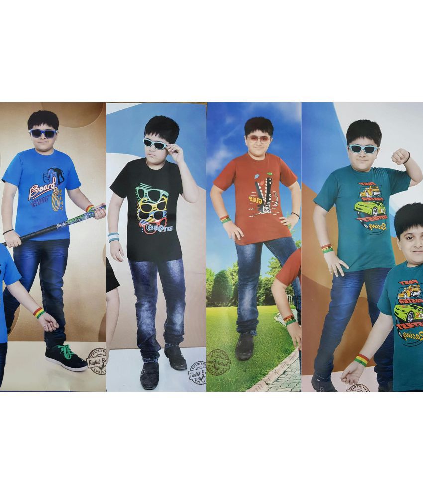     			Arshia Fashions Boys T-Shirt Set Pack of 4