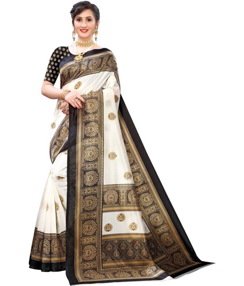     			SVB SAREES - Black Art Silk Saree With Blouse Piece ( Pack of 1 )