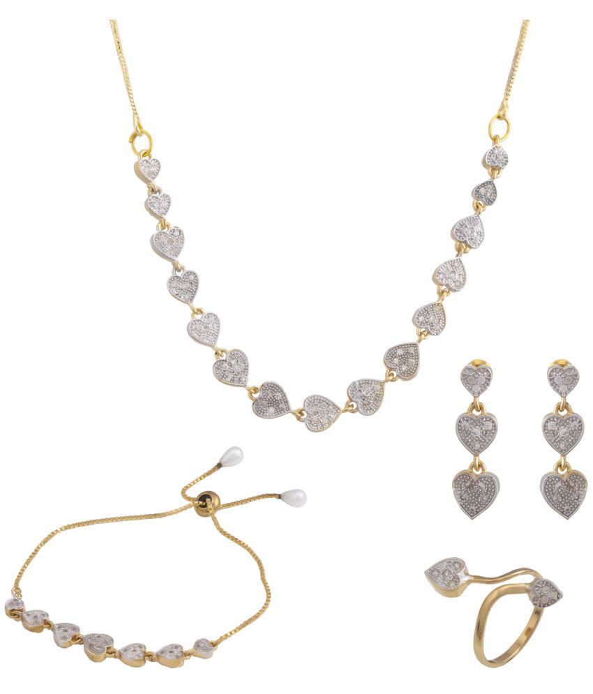     			Sukkhi Alloy Golden Contemporary/Fashion Necklaces Set