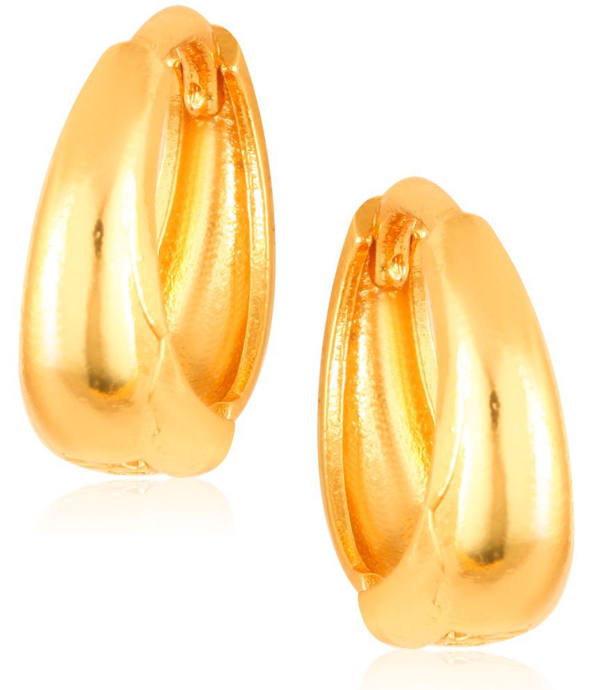     			Vighnaharta Filigree work Gold Plated alloy Hoop Earring Clip on fancy drop Bali Earring for Women and Girls  [VFJ1606ERG]