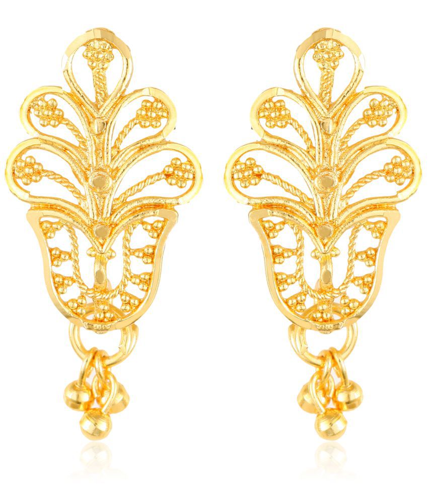     			Vighnaharta Sizzling  Allure Gold Plated Screw back alloy dangler studs Earring for Women and Girls   [VFJ1641ERG ]