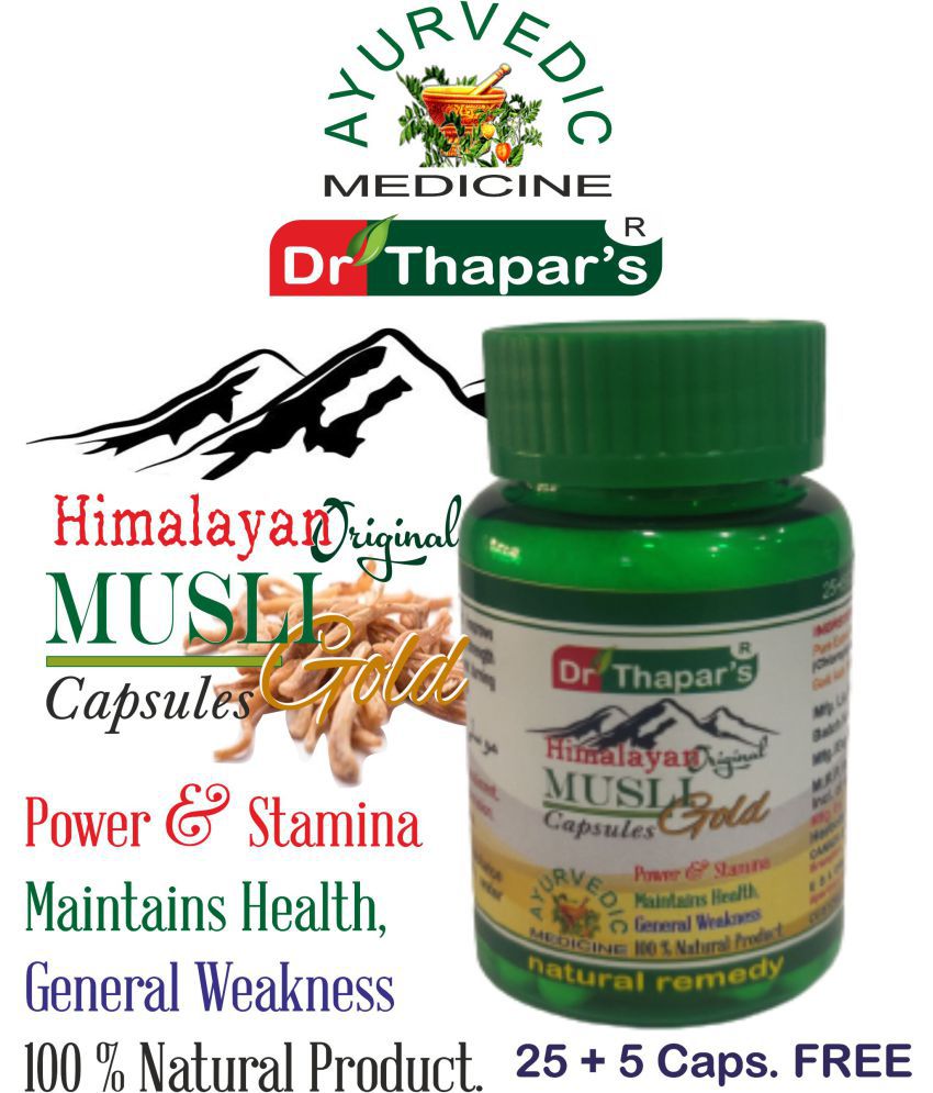     			Dr. Thapar's MUSLI GOLD HIMALAYAN ORIGINAL 25+5 FREE Capsule 500 mg