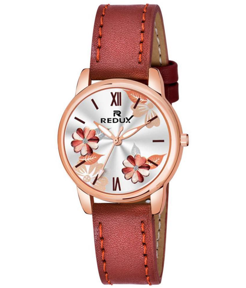     			Redux Leather Round Womens Watch