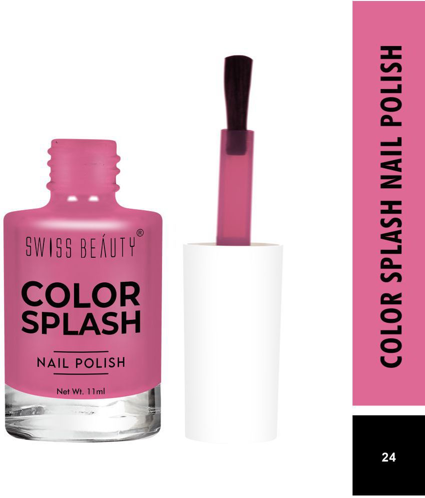     			Swiss Beauty Color Splash  Nail Polish Pink Glossy Pack of 4 11 mL