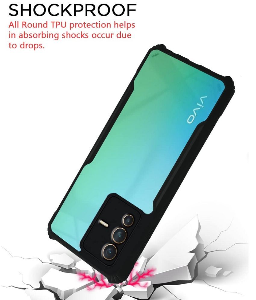 JMA Transparent Bumper Cases For Vivo V23 Pro 5G Eagle Pack of 1