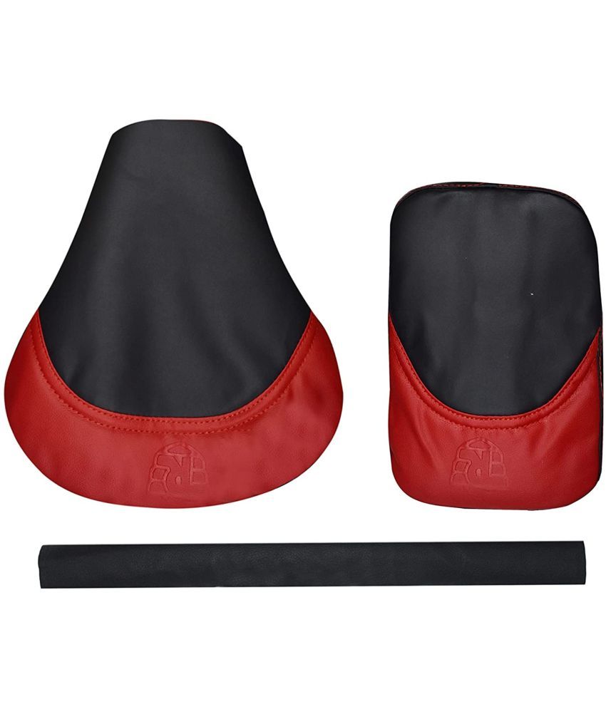     			Seat Cover Fancy Red & Black With Backrest Foam Combo For Royal Enfield Classic 350/500cc