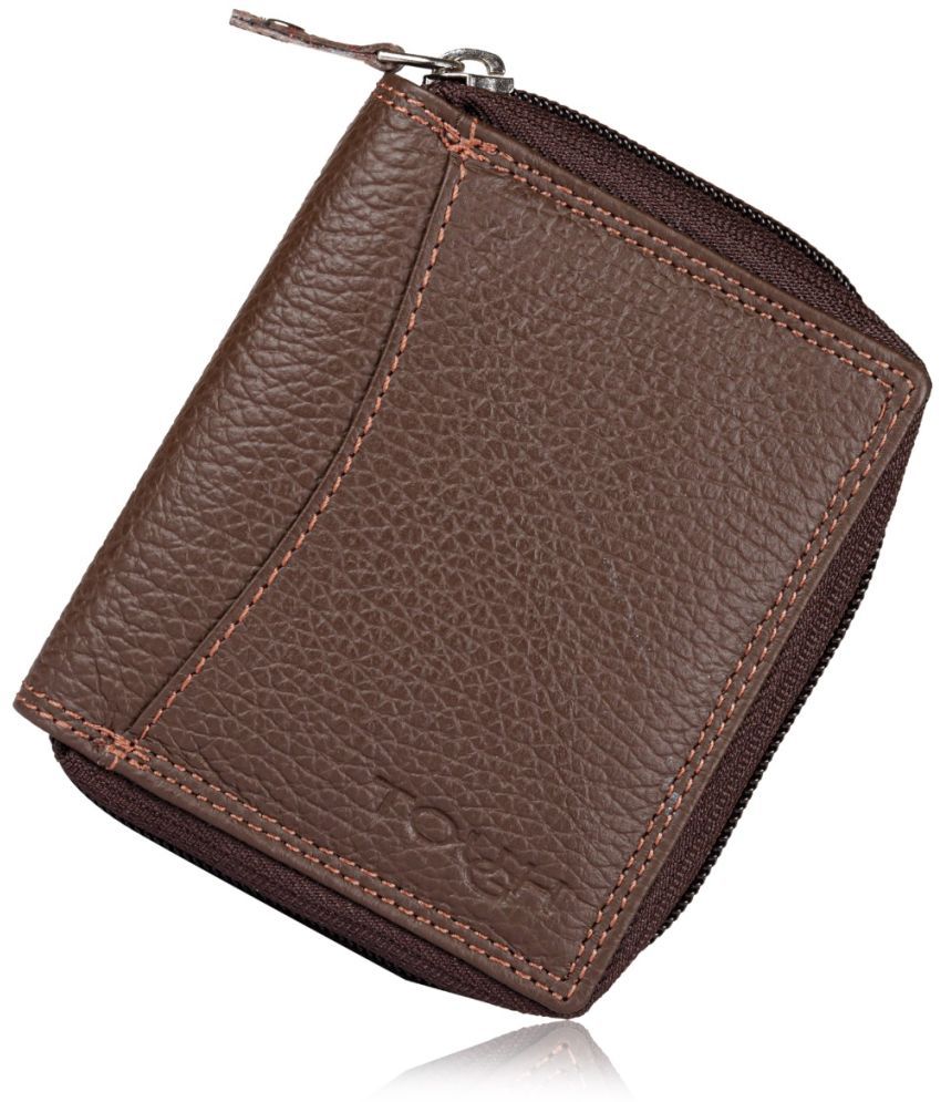     			Tough Brown Pure Leather Card Holder Wallet