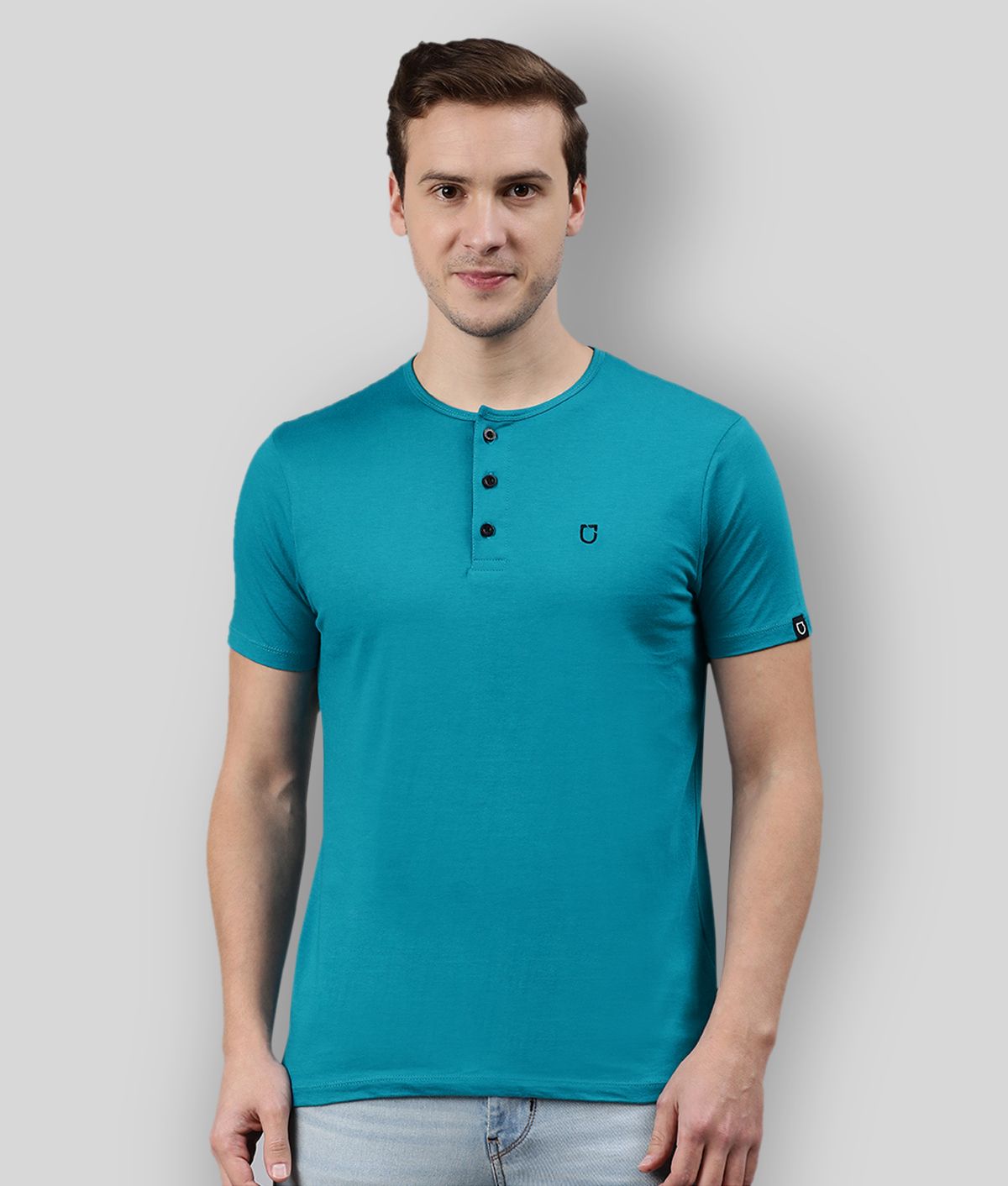     			Urbano Fashion - Blue Cotton Slim Fit Men's T-Shirt ( Pack of 1 )