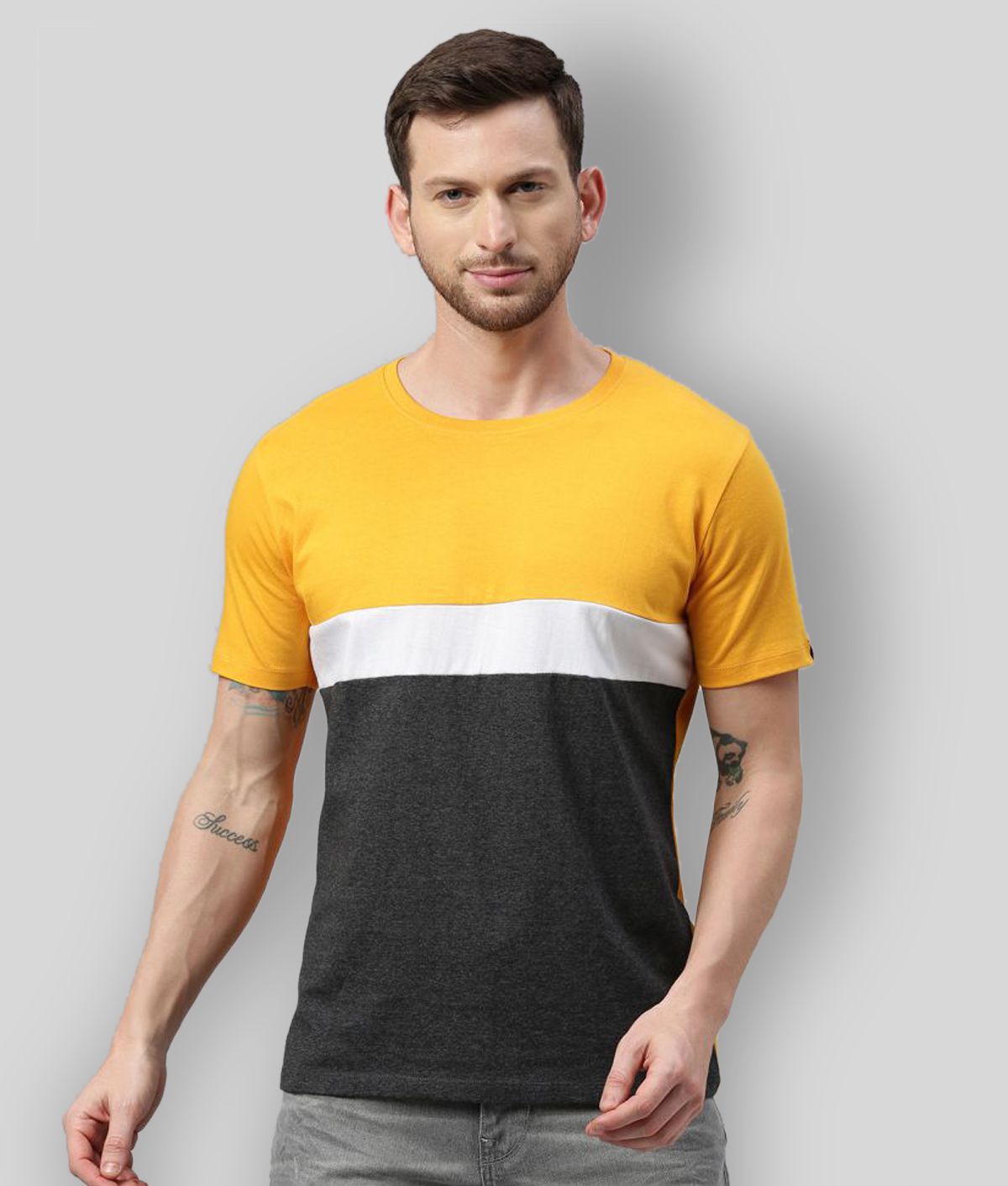     			Urbano Fashion - Multicolor Cotton Slim Fit Men's T-Shirt ( Pack of 1 )